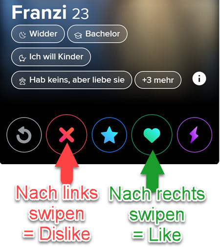 Tinder Swipen