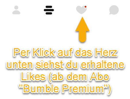 Bumble erhaltene Likes ansehen