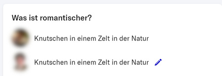 OkCupid-Fragen gemeinsame Antwort