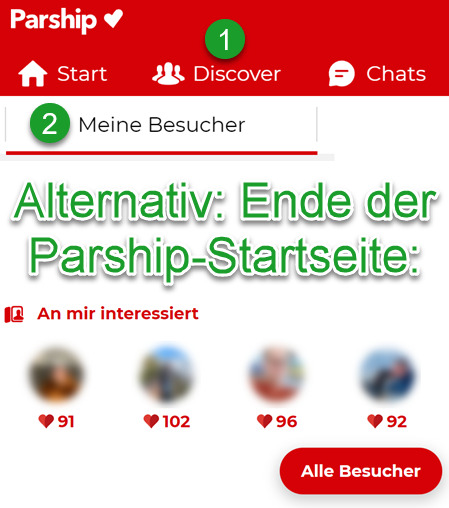 Parship-Besucherliste