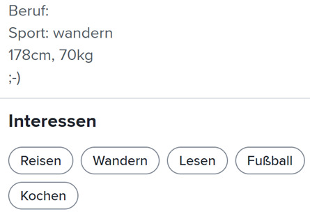 Tinder wenig aussagekräftige Profiltexte