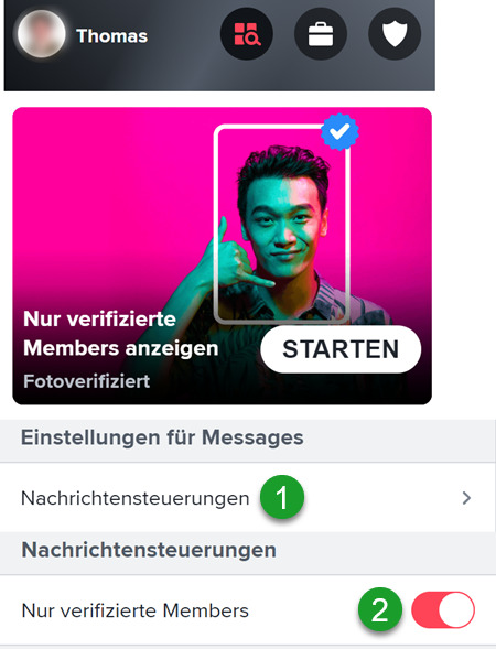 Tinder nur verifizierte Member anzeigen